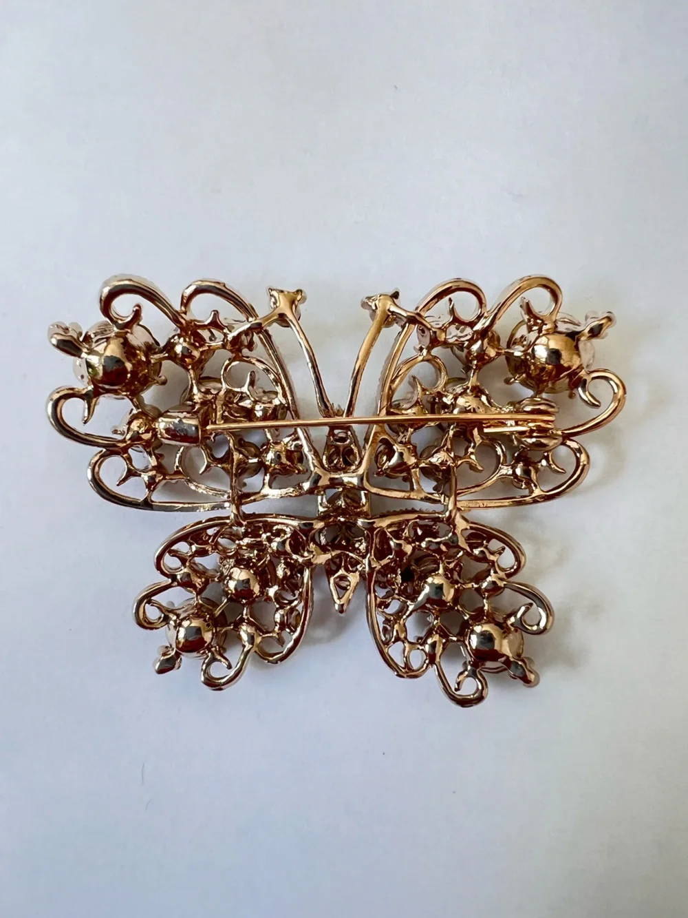 Lot of 3 Multicolor Crystal Butterfly Brooch Pin - Women Jewelry